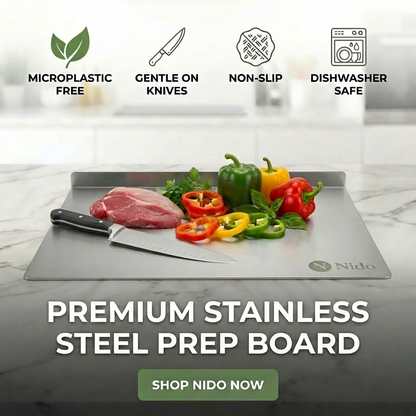 Nido™ Premium Stainless Steel Prep Board